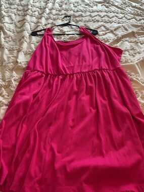 Ava & Viv Hot Pink Sleeveless Midi Dress